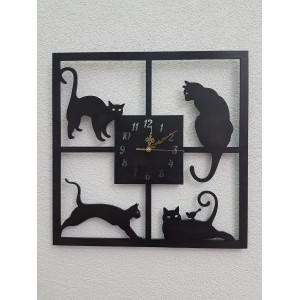 Годинник настінний  з котиками (004)