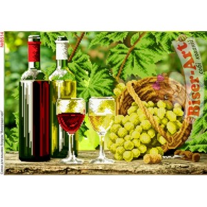 В514 Натюрморт з вином і виноградом