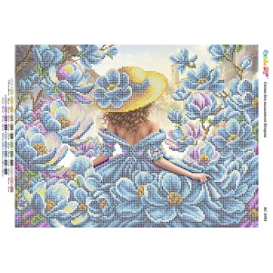 БС-3491 Дівчина в квітах І (част. виш.)