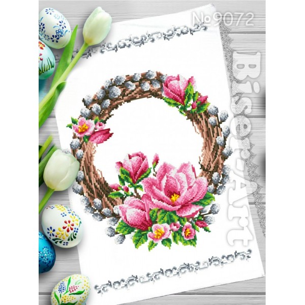 072 Пасхальний рушник  для вишивки бісером (нитками)