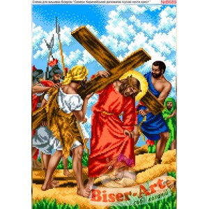 В689 Симон з Киринеї допомагає Ісусові нести хрест