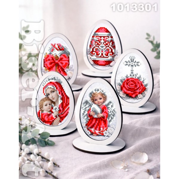 1013301 Набір писанок на дерев*яній основі (5шт) 1013301 Набір писанок на дерев*яній основі (5шт)