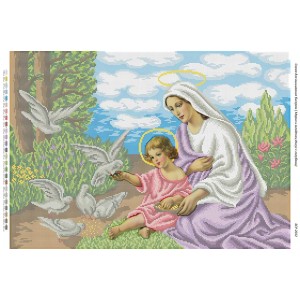 БСР 2012 Марія і немовля Ісус з голубами