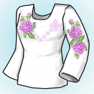 БЖ-013 Заготовка для вишивання жіночої сорочки бісером або нитками