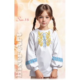 Sor16 Дитяча сорочка для дівчат (заготовка)