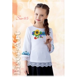 Sor5 Дитяча сорочка для дівчат (заготовка)
