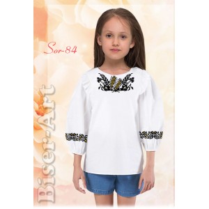 Sor84 Дитяча сорочка для дівчат (заготовка)