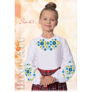 Sor43 Дитяча сорочка для дівчат (заготовка)