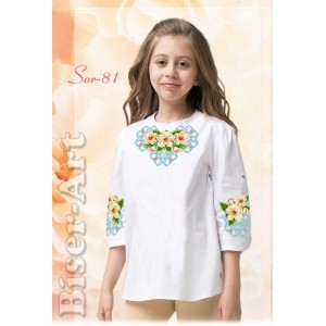 Sor81 Дитяча сорочка для дівчат (заготовка)