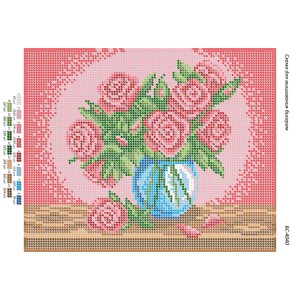 БС 4040 Натюрморт "Троянди"