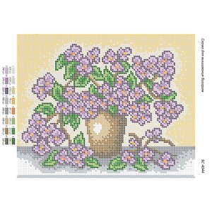 БС 4044 Натюрморт "Бузкові квіти"