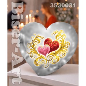 3530031 Декоративна подушка-сердечко під вишивку