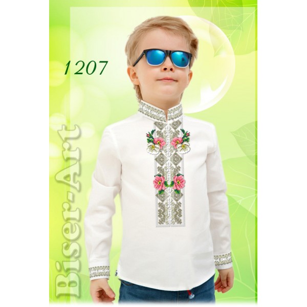 1207 Дитяча сорочка для хлопчиків (заготовка)