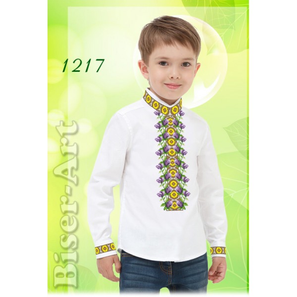 1217 Дитяча сорочка для хлопчиків (заготовка)