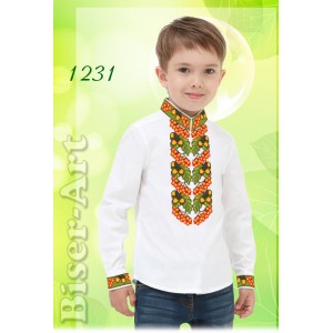 1231 Дитяча сорочка для хлопчиків (заготовка)