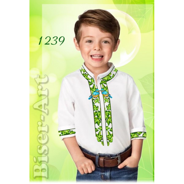 1239 Дитяча сорочка для хлопчиків (заготовка)