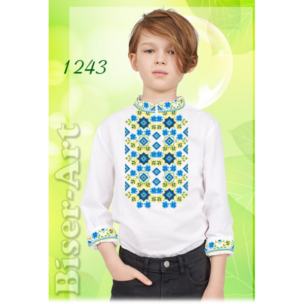 1243 Дитяча сорочка для хлопчиків (заготовка)
