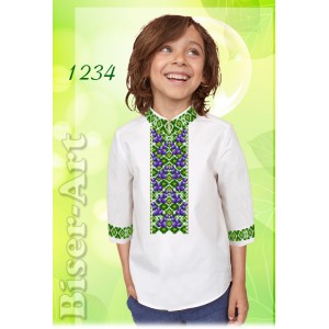 1234 Дитяча сорочка для хлопчиків (заготовка)