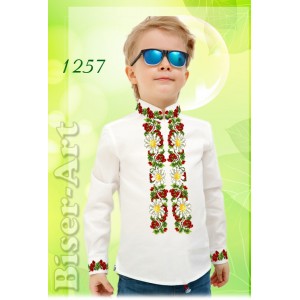 1257 Дитяча сорочка для хлопчиків (заготовка)