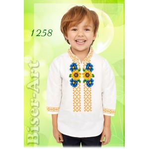 1258 Дитяча сорочка для хлопчиків (заготовка)