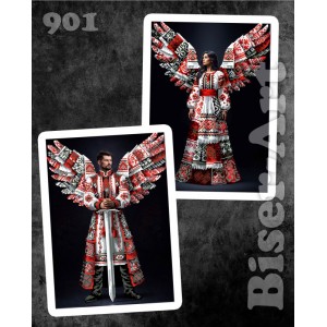 901 Набір схем *Крила нації* для вишивки бісером (нитками) (2шт)