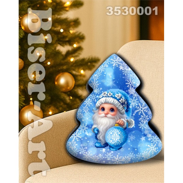 3530001 Гномик декоративна подушка-ялинка під вишивку